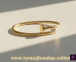 gold nail design bangle bracelet for women – minimalist gold cuff jewelry